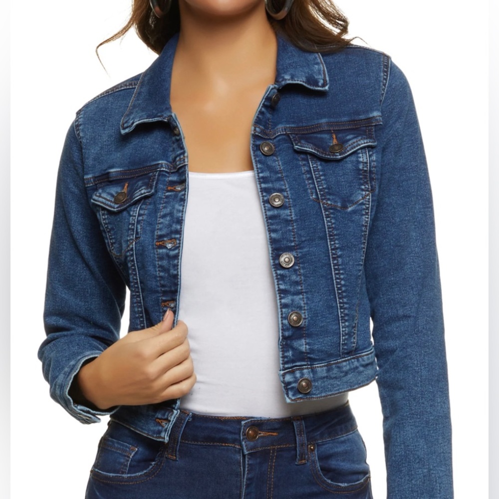 Wax Basic Denim Jacket - Medium Wash - image 1